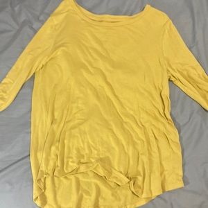 stretchy yellow comfy long sleeve T-shirt